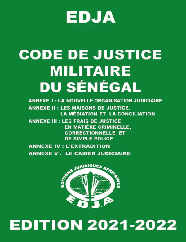 CODE DE JUSTICE MILITAIRE DU SÉNÉGAL