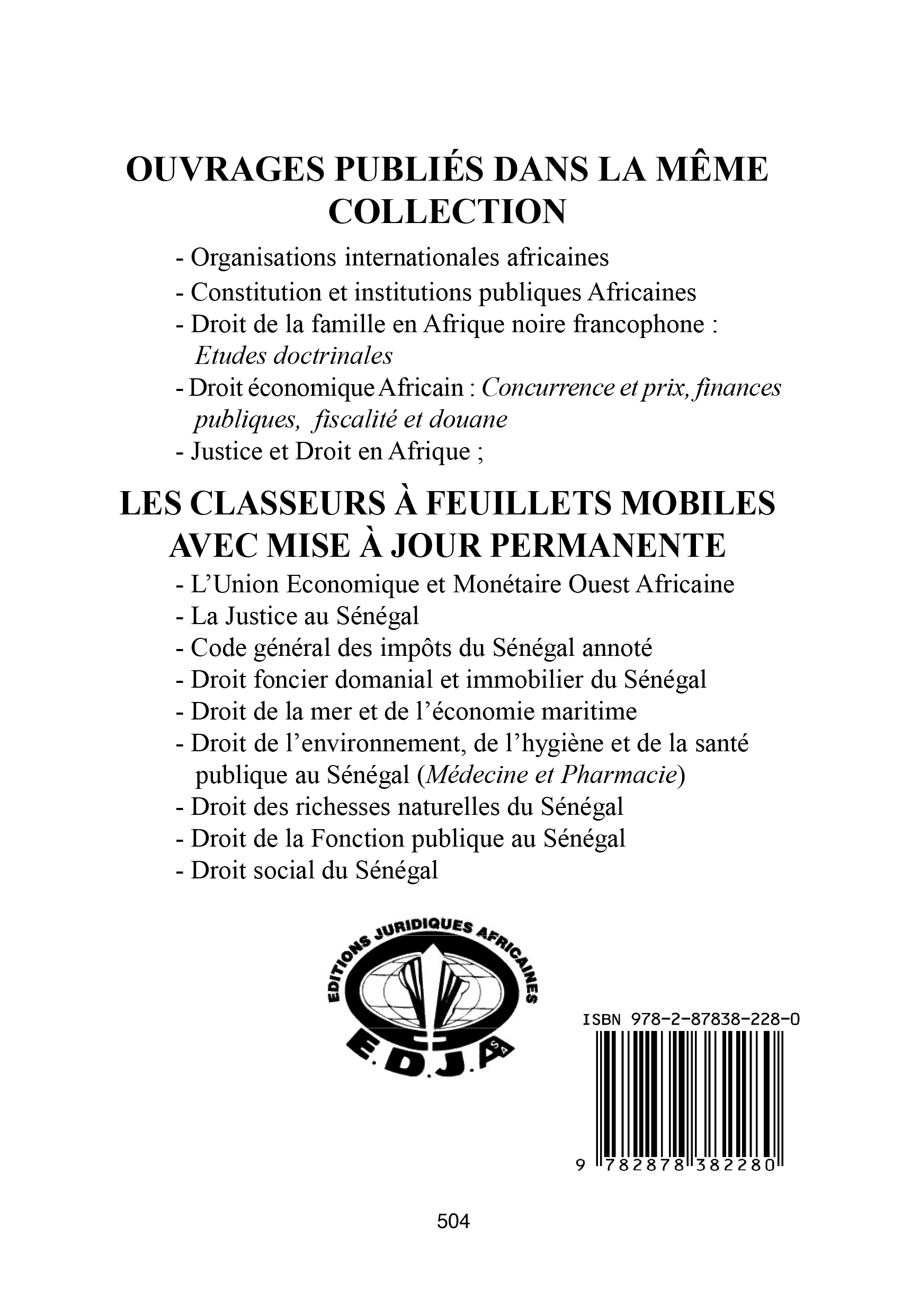 CONSTITUTIONS ET INSTITUTIONS PUBLIQUES AFRICAINES